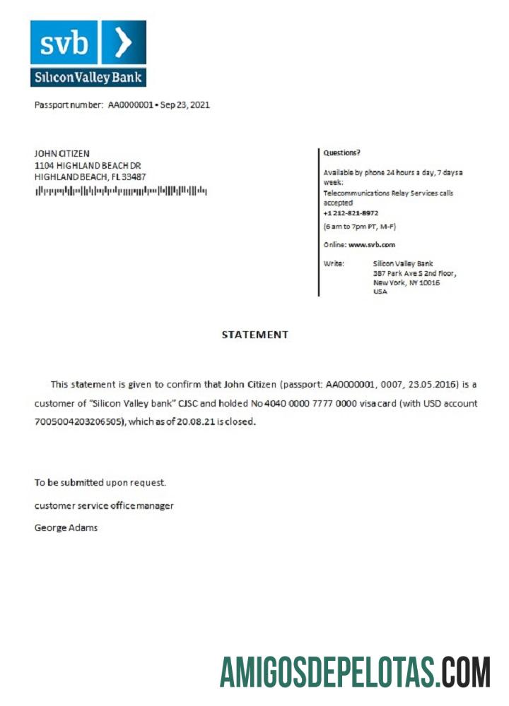 Referência de fechamento de banco do Vale do Silício nos EUA modelo